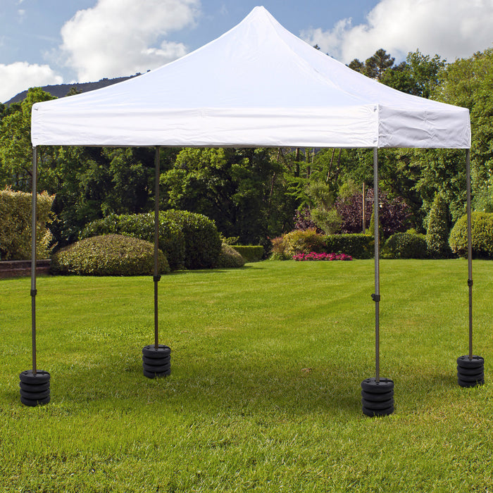 Outsunny Set Of 4 Party Tent Canopy Weight Plate Kit Gazebo Pop Up Tent Anchor Base Weights Canopy Shelter Leg Weights