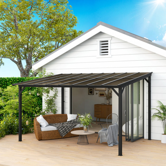 Outsunny 10' X 14' Pergola, Upf 50+ & Waterproof Polycarbonate Gazebo