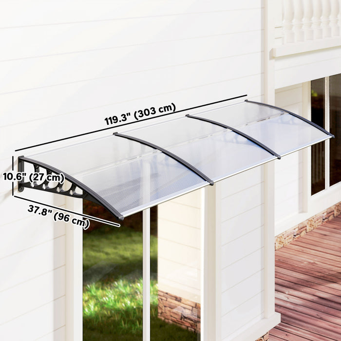 Outsunny Window Awning Door Canopy, Front Door Outdoor Patio Cover