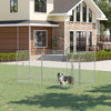 Pawhut 99 Sq. Ft. Dog Playpen Outdoor, Walk-in Dog Run Kennel Puppy Exercise Pen With Galvanized Ste|Pawhut 99 Mq. Ft. Dog Playpen Outdoor, Walk-in Dog Run Chenil Exercice Pour Chiot Avec Cadre En Acie