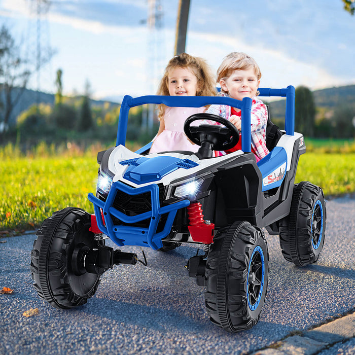Costway 24v Kids Ride On Utv With 4 X 100w Powerful Engine Remote Control High/low Speed Navy