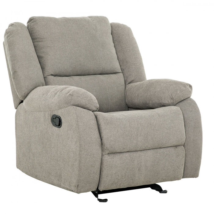 Tobin 36 in. Upholstered Rocker Recliner Chair - Grey