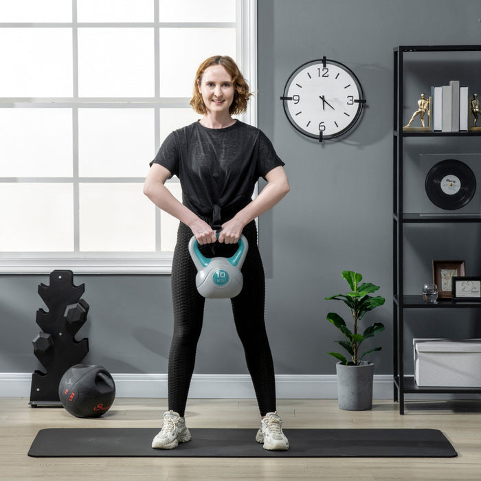 Soozier 22 lb Soft Kettlebell, Sand Filled Weight with Handle, Light Blue