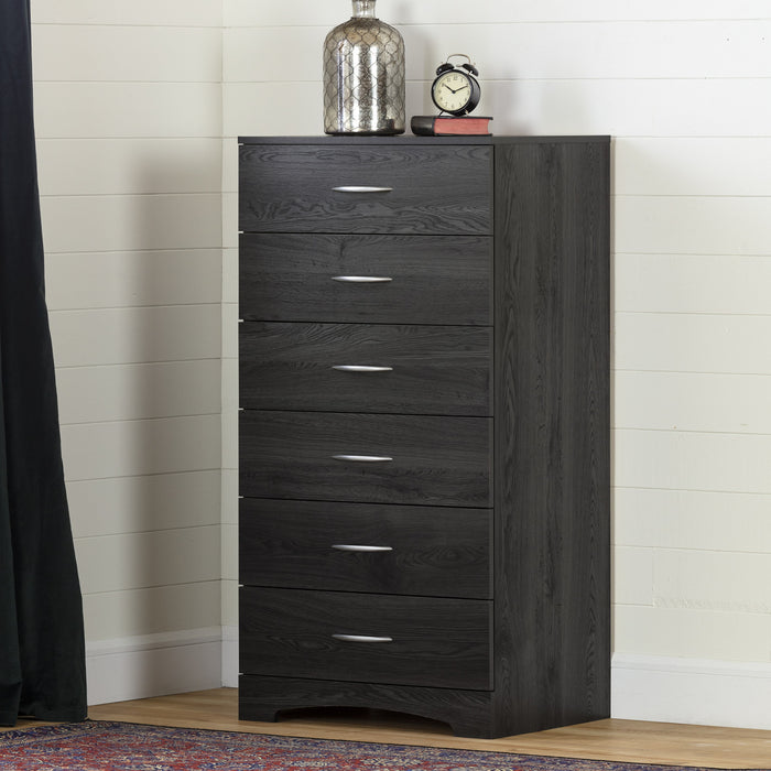 Step One 6-drawer Chest - Gray Oak 