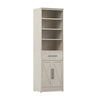 Bestar Key West 25 W Closet Organizer with Drawer & Doors - Linen White Oak