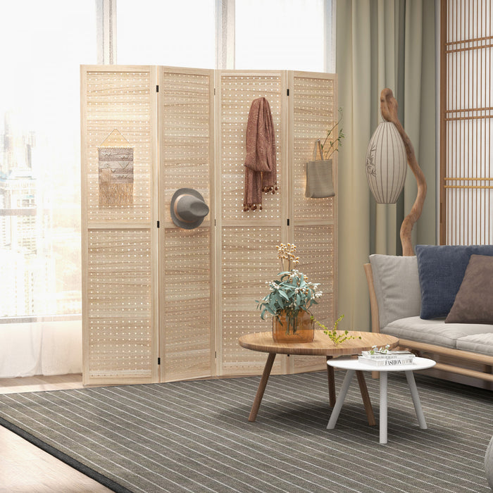 Homcom Wood Privacy Screens, Room Divider And Privacy Screens