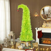 HOMCOM 7ft Prelit Artificial Christmas Tree, Curved Top Xmas Tree, Green