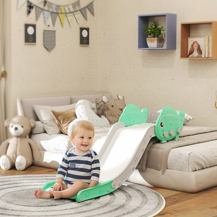 Qaba Couch Slide for Kids, Toddler Slide Can Be Used for Bed, Sofa, Stairs, Easy Assemble & Storage, 51\" Extended Length Lightweight Kids Slide for 18-48 Months, Green