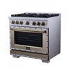 Forno Ambassador 36" Dual Fuel Range in White, 6 Sealed Burners, 5.2 cu.ft. Oven - FFSGS6199-36CPWHT | Cuisiniere double combustible Ambassador de 36 po, blanche, 6 bruleurs scelles, 5,2 pi³ – FFSGS6199-36CPWHT