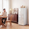 HOMCOM 7.0 Cu.Ft Upright Freezer, Compact Stand Up Freezer for Home, White