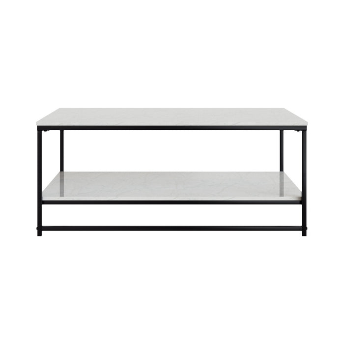 Nimbus Rectangular Coffee Table With Dual Marble Surfaces
