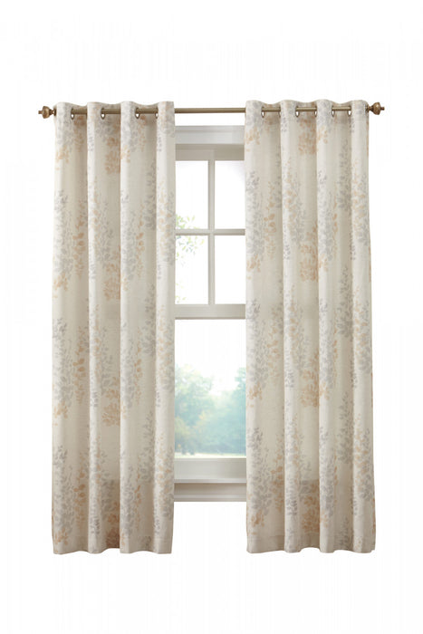 Habitat Lana Ivory Light Filtering Grommet Curtain Panel - 50 x 95