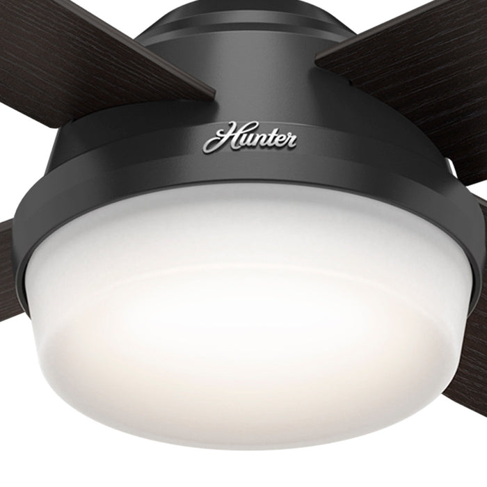 Dempsey Ceiling Fan with Light Fixture - Black