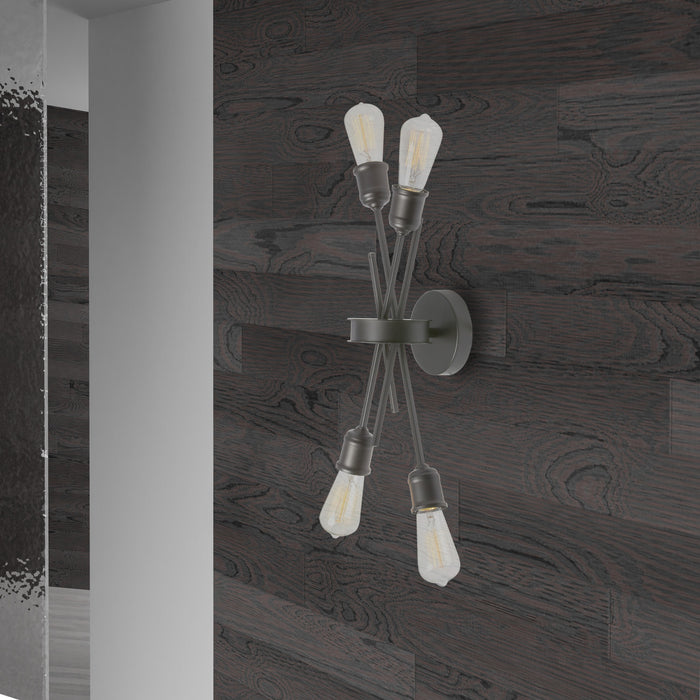 Dainolite Nebraska 4 Light Wall Sconce Espresso Finish Lamp