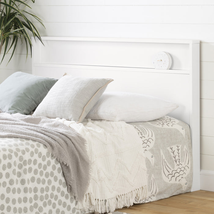 Holland Headboard with Storage Shelf Pure White - South Shore