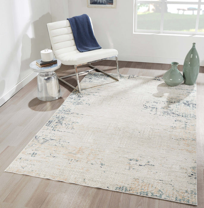Amber Traditional 8'11\" x 12'6\" Area Rug in Grey Indoor Area Rug