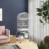 Pawhut 60" Bird Cage Open Top For Finches, Canaries, Budgies, With Rolling Stand, Removable Tray, St|Pawhut Cage A Oiseaux A Dessus Ouvert De 60" Pour Pinsons, Canaris, Perruches, Avec Support Roulant,
