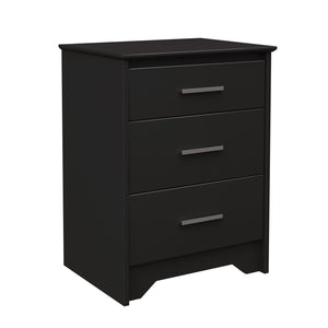 Coal Harbor 3-Drawer Tall Nightstand - Black