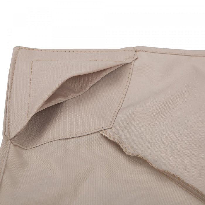 Outsunny 9.8' X 9.8' Square 2-tier Gazebo Canopy Replacement Top Cover Outdoor Garden Sun Shade, Beige