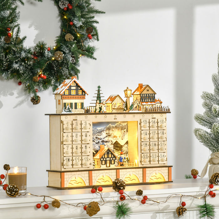 Homcom 17\"christmas Advent Calendar