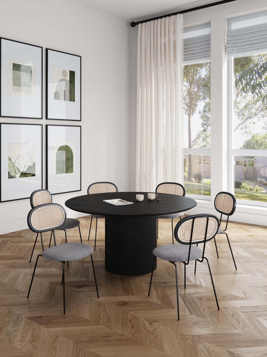 Hathaway and Jardin Modern Industry Chic 7-Piece Dining Set in Black and Gray Dining Room Set
