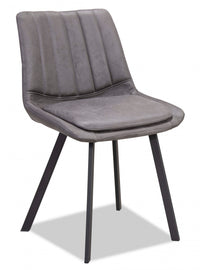 Kerri Dining Chair, Charcoal Faux Leather (set Of 2) 