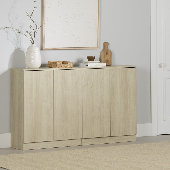 Arum Set Of 2 Sideboards With 2 Doors Bleached Oak - South Shore