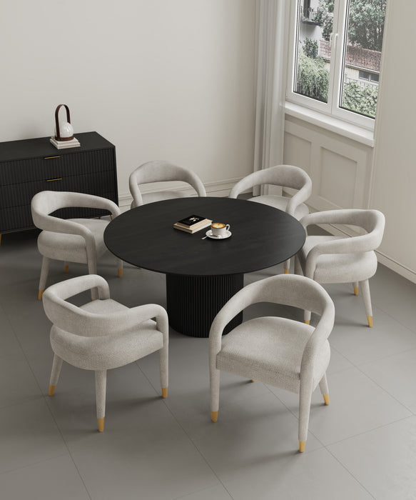 Aspen and Hathaway Modern Industry Chic 7-Piece Dining Set in Gold Dust and Black