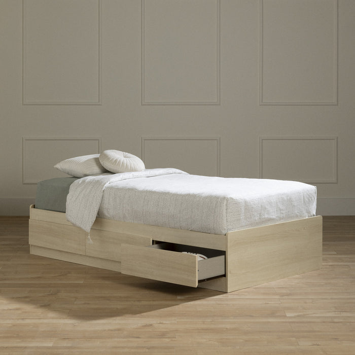 Noah 3-Drawer Mates Bed Bleached Oak - South Shore Twin Bed