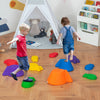 Outsunny 11pcs Balance Stepping Stones For Kids, Fish Style Non-slip Obstacle Course, Larger Size St|Outsunny 11 Pcs Tremplins D'equilibre Pour Enfants Style De Poisson Course D'obstacles Antiderapante