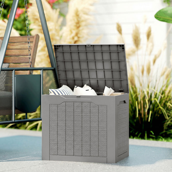 Outsunny 30 Gallon Outdoor Deck Box, Waterproof and UV Resistant Patio Box