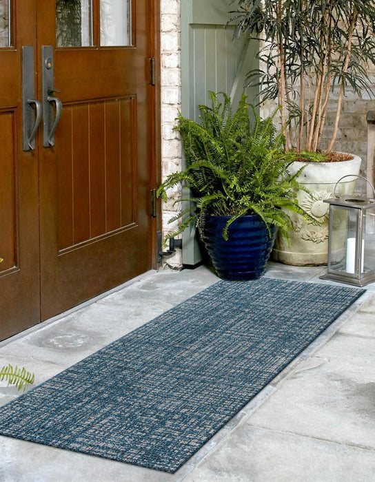 Nayah Contemporary 2'0\" x 6'0\" Runner Rug in Blue Indoor Area Rug