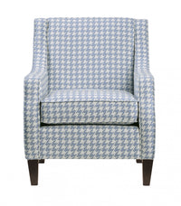 Beagle Accent Chair, Blue Pattern Fabric 