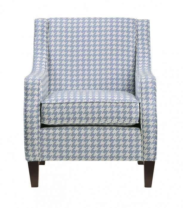 Beagle Accent Chair, Blue Pattern Fabric