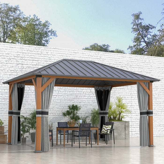 Outsunny 13' X 10' Hardtop Gazebo Outdoor Gazebo Canopy