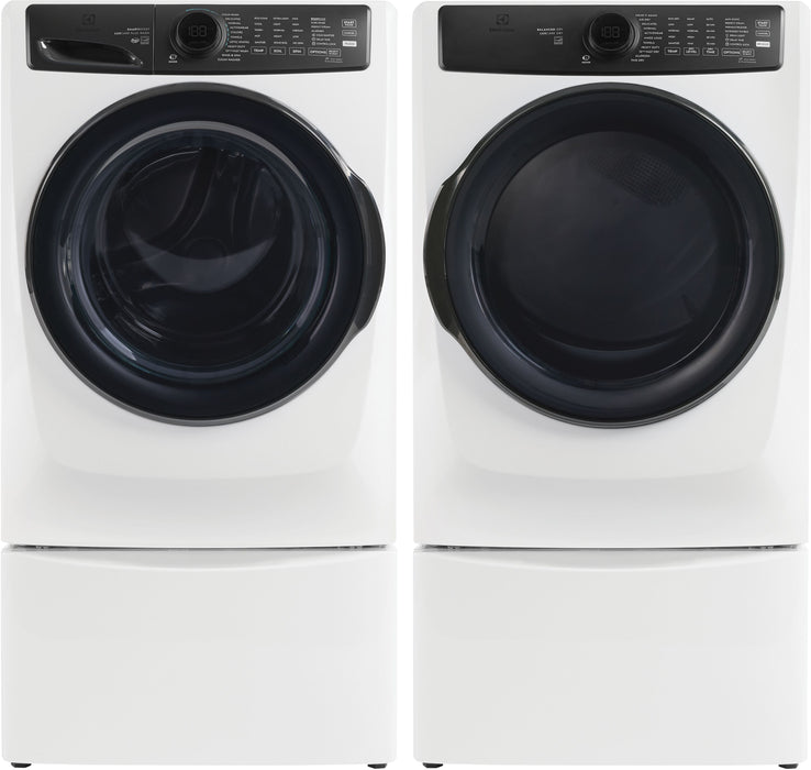 Electrolux 5.2 Cu. Ft. Front Load Washer and 8.0 Cu. Ft. Perfect Steam™ Gas Dryer - Matte White 