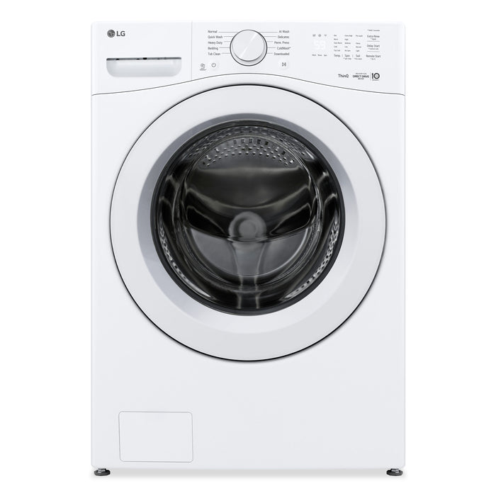 LG 4.5 Cu. Ft. Ultra Large Front Load Washer with AI Wash – White - WM3420CW