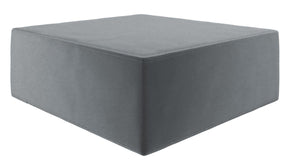 Novogratz The Flower Velour Ottoman Pouf - Medium Grey