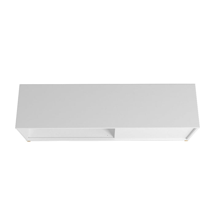 Manhattan Comfort Bowery 55.12\" TV Stand with 2 Shelves - White & Oak