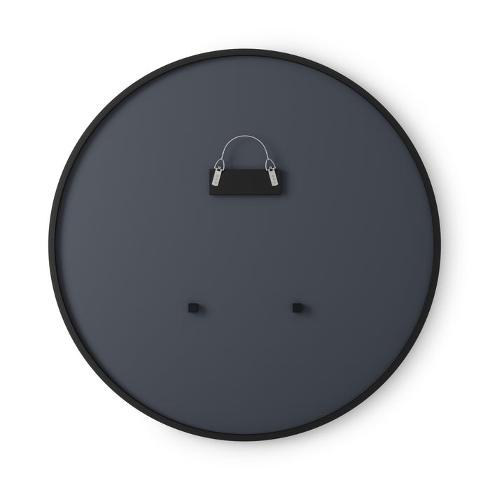 Umbra Hub Decorative Round 37\" x 37\" Wall Mirror - Black