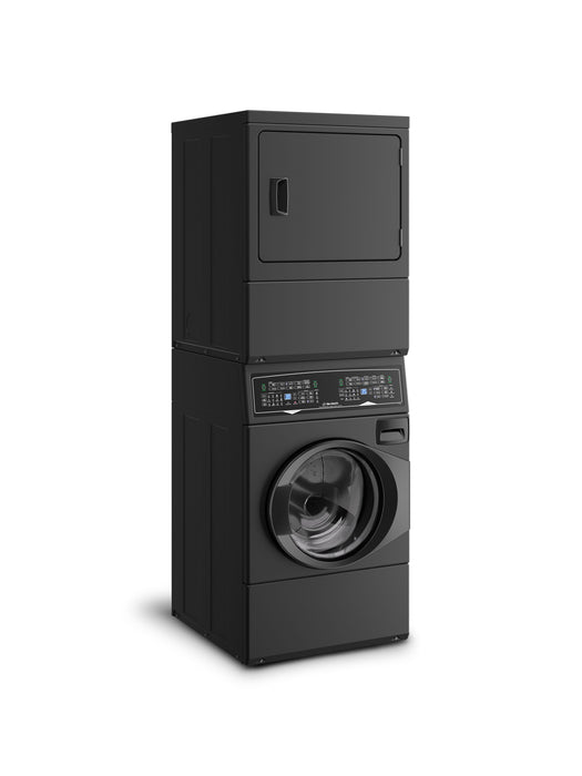 Huebsch SF7 Stacked Washer and Electric Dryer with Pet Plus™ - Matte Black - SF7108BE