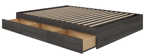 Nordika Queen Platform Bed - Bark Grey