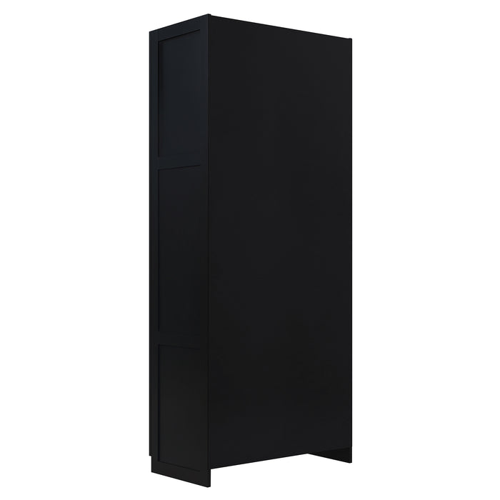 Manhattan Comfort Hopkins Modern Storage Closet - Black