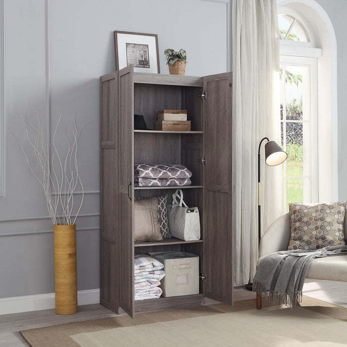 Manhattan Comfort Hopkins Modern Storage Closet - Grey