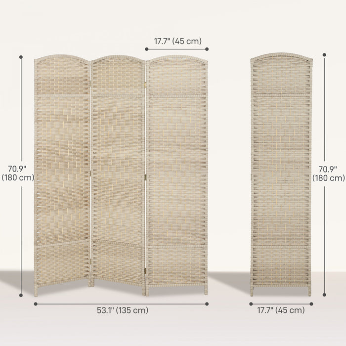 HOMCOM 6 Ft Folding Room Divider, Privacy Screen for Home Office Bedroom