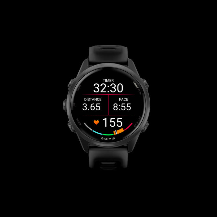 Garmin Forerunner 570 Smartwatch 42mm, Amoled, Slate Gray Aluminum, Black, Gps Fitness Tracker, Running, Triathlon, 10-day Battery