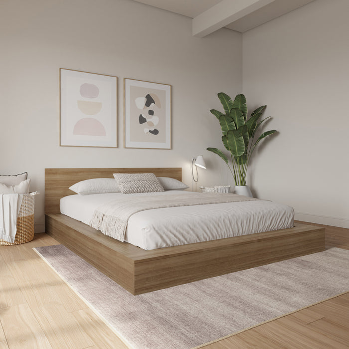 Kanso Low Platform Bed Set Queen Bed