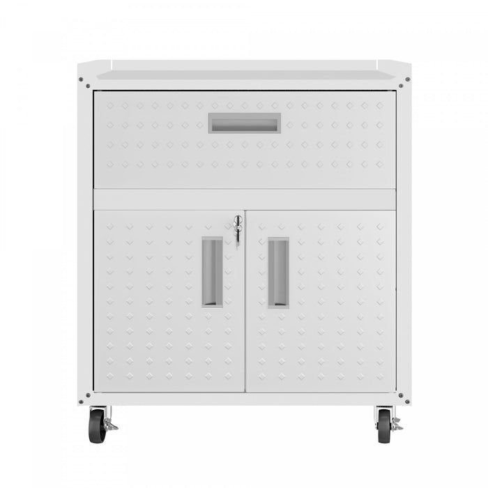 Fortress Modern 3-Piece Garage Set in White Garage Storage