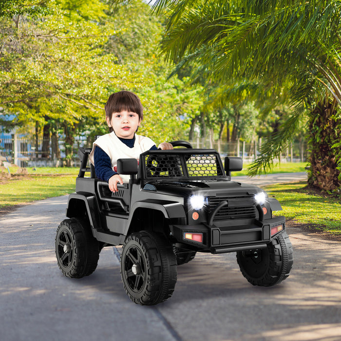 Costway 12v Battery Powered Ride On Truck Electric Kids Ride On Car With Remote Control 4-wheel Vehicle Toy For Boys & Girls