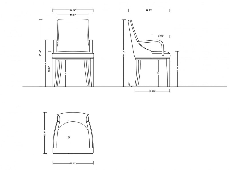 Shubert Modern 8-Piece Dining Chair Set in Light Gray